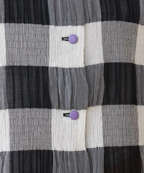 Jocomomola / ホコモモラ カットソー | 【2WAY】ビッグチェックブルーゼTシャツブラウス | 詳細7