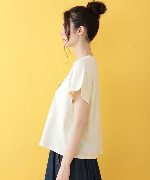 Jocomomola / ホコモモラ カットソー | Especial プリントTシャツ "ぐるぐる花" | 詳細1