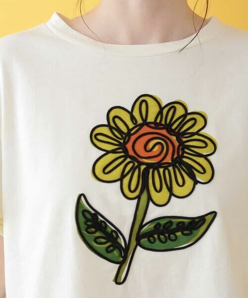 Jocomomola / ホコモモラ カットソー | Especial プリントTシャツ "ぐるぐる花" | 詳細3