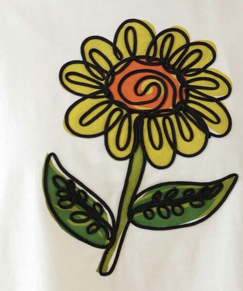 Jocomomola / ホコモモラ カットソー | Especial プリントTシャツ "ぐるぐる花" | 詳細7