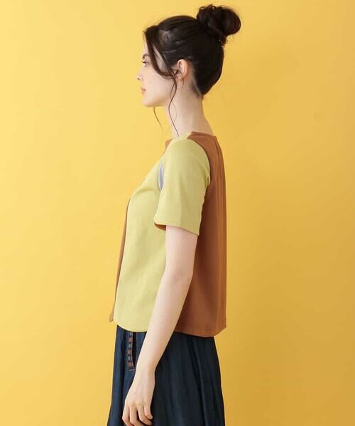 Jocomomola / ホコモモラ カットソー | Colorido ストライプ切替Tシャツ | 詳細1