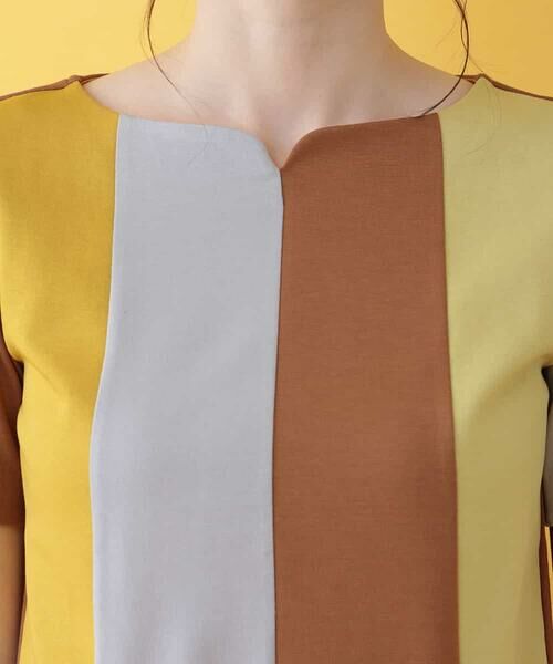 Jocomomola / ホコモモラ カットソー | Colorido ストライプ切替Tシャツ | 詳細3