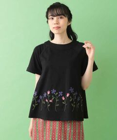 Jocomomola / ホコモモラ カットソー | animoso フラワー刺繍カットソー