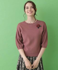 Jocomomola / ホコモモラ ニット・セーター | コットンモダールニットプルオーバー