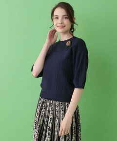 Jocomomola / ホコモモラ ニット・セーター | コットンモダールニットプルオーバー