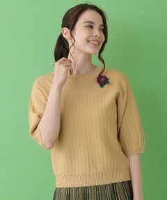 Jocomomola / ホコモモラ ニット・セーター | コットンモダールニットプルオーバー