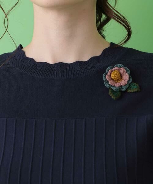 Jocomomola / ホコモモラ ニット・セーター | コットンモダールニットプルオーバー | 詳細3