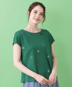 Jocomomola / ホコモモラ カットソー | Garabato フラワー刺繍カットソー