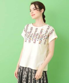 Jocomomola / ホコモモラ カットソー | animo  葉っぱデザインTシャツ