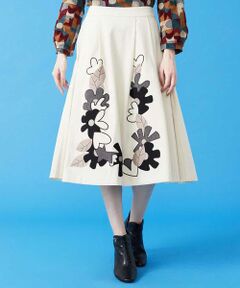 Jocomomola / ホコモモラ ミニ・ひざ丈スカート | Colorid アップリケスカート