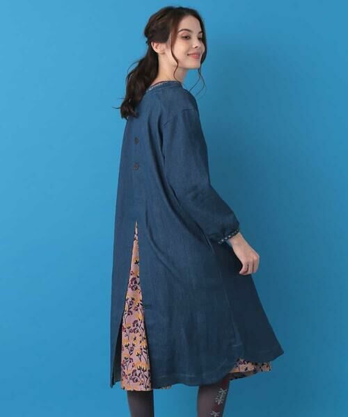 Jocomomola / ホコモモラ ノーカラージャケット | 【2WAY】Suaveデニム ワンピースジャケット | 詳細15
