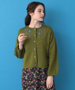 Jocomomola / ホコモモラ カーディガン・ボレロ | Wフェイスニードル刺繍カーディガン