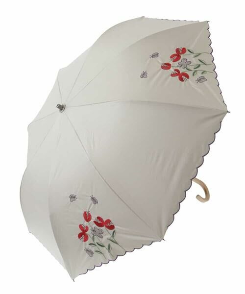 Jocomomola / ホコモモラ 傘 | 【晴雨兼用】フラワー刺繍折りたたみ傘 | 詳細1