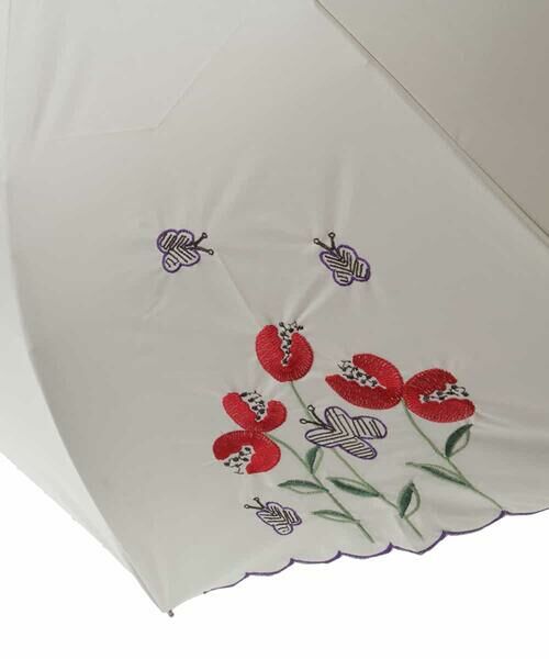Jocomomola / ホコモモラ 傘 | 【晴雨兼用】フラワー刺繍折りたたみ傘 | 詳細4