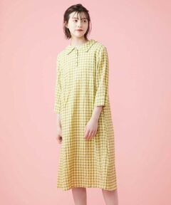 Jocomomola / ホコモモラ ロング・マキシ丈ワンピース | Sheer check ワンピース