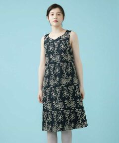 Jocomomola / ホコモモラ ロング・マキシ丈ワンピース | コード刺繍ノースリーブワンピース