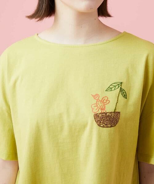 Jocomomola / ホコモモラ カットソー | Divertida ワンポイント刺繍Tシャツ | 詳細3