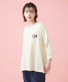 Hucha デザインロング丈Tシャツ