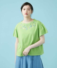 Pop フラワーモチーフTシャツ