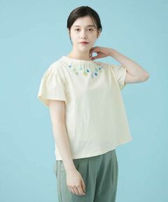 Pop フラワーモチーフTシャツ