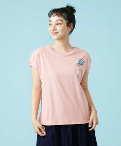 Jocomomola / ホコモモラ カットソー | Flor ワンポイント刺繍Ｔシャツ