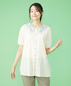 Jocomomola / ホコモモラ シャツ・ブラウス | Reunion 刺繍チュニックブラウス