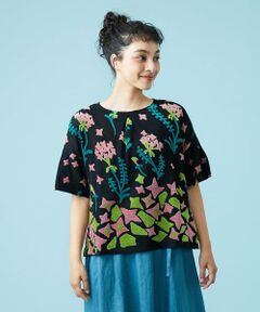 Jocomomola / ホコモモラ カットソー | フラワーパイルジャカードカットソー