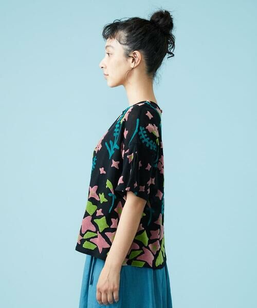 Jocomomola / ホコモモラ カットソー | フラワーパイルジャカードカットソー | 詳細1