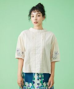 Jocomomola / ホコモモラ シャツ・ブラウス | Parte Mix オフネック刺繍ブラウス