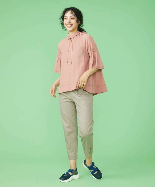 Jocomomola / ホコモモラ ショート・ハーフ・半端丈パンツ | フラワー刺繍テーパードパンツ | 詳細11