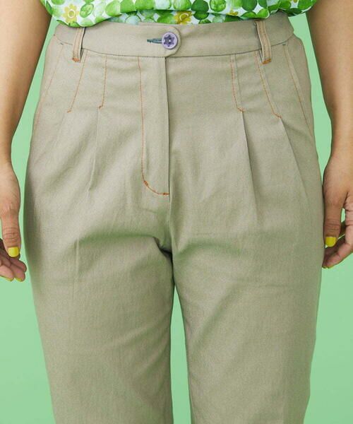 Jocomomola / ホコモモラ ショート・ハーフ・半端丈パンツ | フラワー刺繍テーパードパンツ | 詳細3