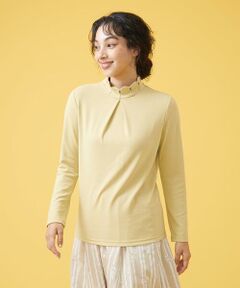 Jocomomola / ホコモモラ カットソー | ベアスムース 刺繍ハイネックカットソー