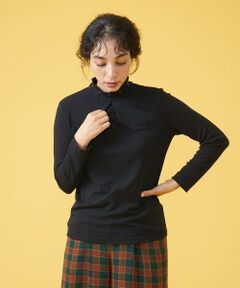 Jocomomola / ホコモモラ カットソー | ベアスムース 刺繍ハイネックカットソー