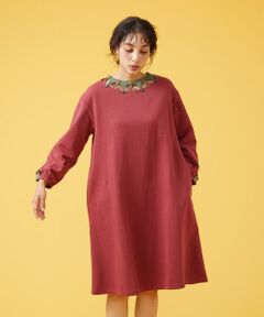 Jocomomola / ホコモモラ ロング・マキシ丈ワンピース | ポンチ 配色デザインワンピース