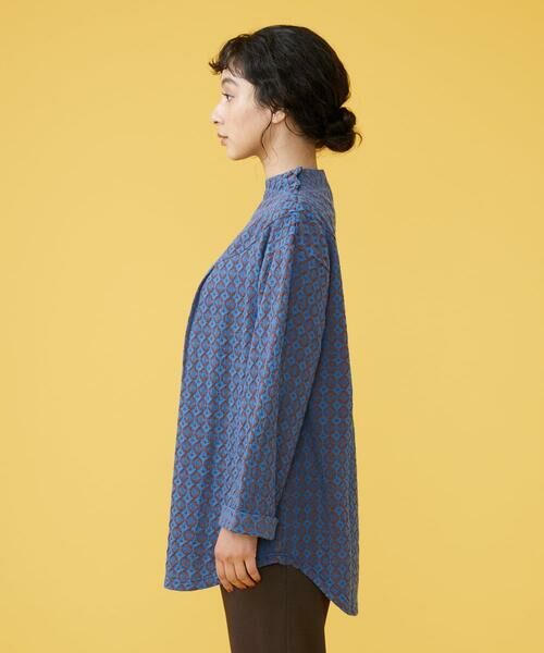 Jocomomola / ホコモモラ カットソー | hola don jose モックネックジャカードカットソー | 詳細1