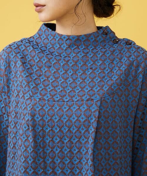 Jocomomola / ホコモモラ カットソー | hola don jose モックネックジャカードカットソー | 詳細3