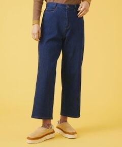 Jocomomola / ホコモモラ ショート・ハーフ・半端丈パンツ | 刺繍インディゴデニムパンツ