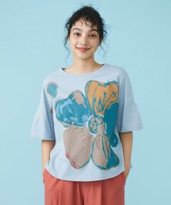 Jocomomola / ホコモモラ カットソー | Buen viaje 花プリントTシャツ