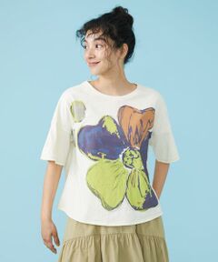 Jocomomola / ホコモモラ カットソー | Buen viaje 花プリントTシャツ