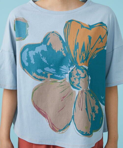 Jocomomola / ホコモモラ カットソー | Buen viaje 花プリントTシャツ | 詳細10