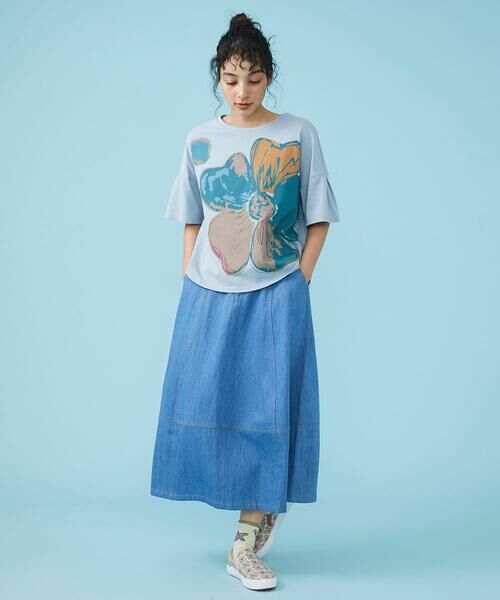 Jocomomola / ホコモモラ カットソー | Buen viaje 花プリントTシャツ | 詳細13