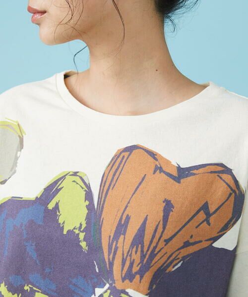 Jocomomola / ホコモモラ カットソー | Buen viaje 花プリントTシャツ | 詳細3