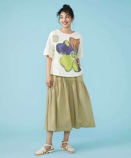 Jocomomola / ホコモモラ カットソー | Buen viaje 花プリントTシャツ | 詳細8