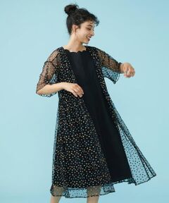 Jocomomola / ホコモモラ ロング・マキシ丈ワンピース | Burbuja ドットチュールワンピース