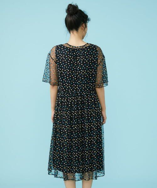 Jocomomola / ホコモモラ ロング・マキシ丈ワンピース | Burbuja ドットチュールワンピース | 詳細2