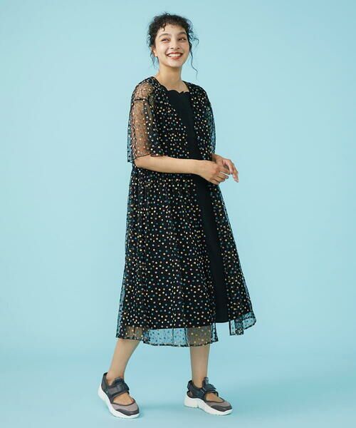 Jocomomola / ホコモモラ ロング・マキシ丈ワンピース | Burbuja ドットチュールワンピース | 詳細8