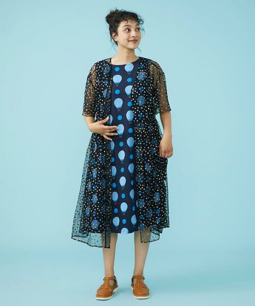 Jocomomola / ホコモモラ ロング・マキシ丈ワンピース | Burbuja ドットチュールワンピース | 詳細9