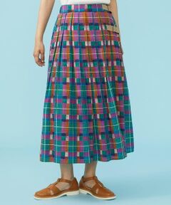 Linea チェックラップ風スカート