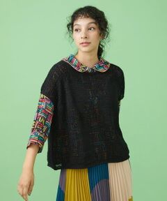 Jocomomola / ホコモモラ ニット・セーター | Jaula ウサギ フラワー透かし編みニットベスト