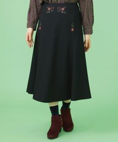 Jocomomola / ホコモモラ ロング・マキシ丈スカート | T/Rドビー フレアスカート